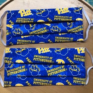 Univ of Pittsburgh Pitt Face  Masks Set of 2